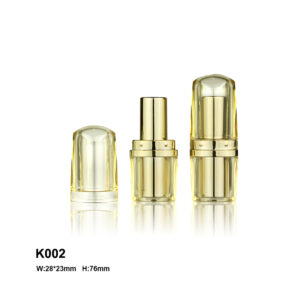 round gold lipstick tube