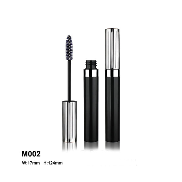 Custom mascara container in Metal Silver