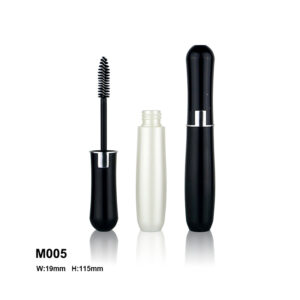 Custom mascara container in Metal black white