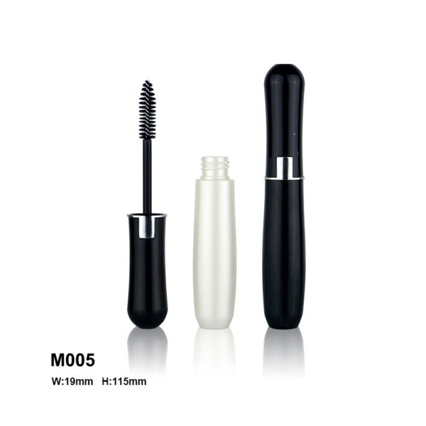 Custom mascara container in Metal black white