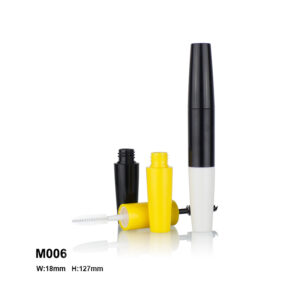 Custom mascara container in Metal yellow