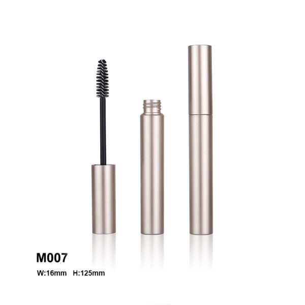 Custom Round mascara container in Metal golden