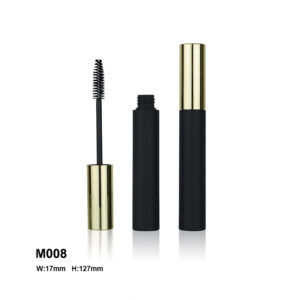 Custom mascara container in Metal black golden