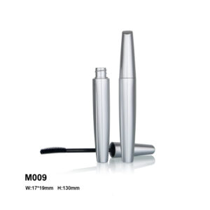 Custom mascara container in Metal silver