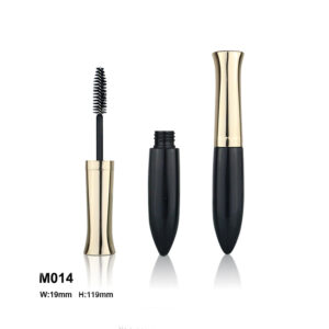 Custom Conical mascara container in Metal Black Goledn