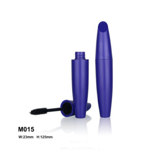 Custom mascara container in Metal Blue