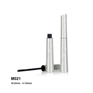 mascara container metal silver