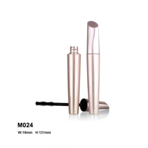 Custom mascara container in Metal golden pinnk