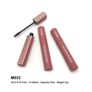 custom frosted round pink mascara tube