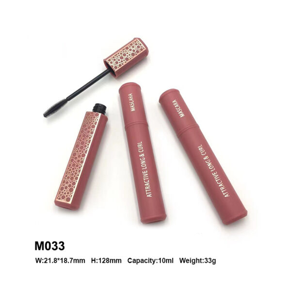 custom frosted round pink mascara bottle