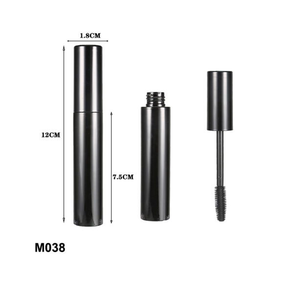 mini UV coating black mascara container