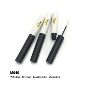 custom black white mascara tube with print
