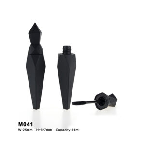 frosted diamond shape black mascara tube