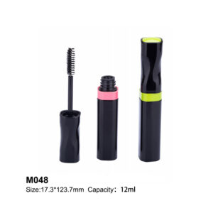 square PETG black mascara tube