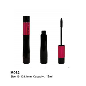 round mental purple black mascara case