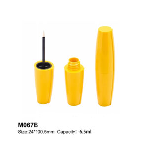 mini olive shape yellow mascara container