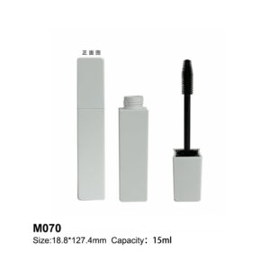 square grey mascara tube
