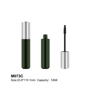 diamond shape green silver cap mascara bottle