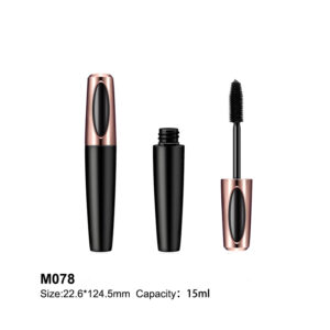 round rose golden cap mascara tube