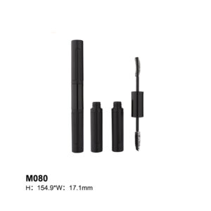 double bottle round black mascara container