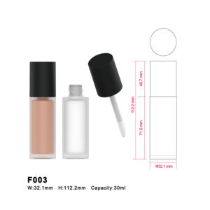 round frosted transparent foundation packaging