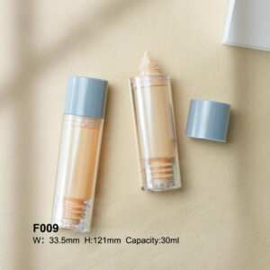 round replaceable transparent foudation container 