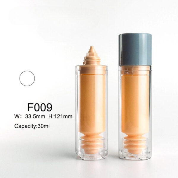 round replaceable transparent foudation container