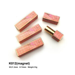red plaid magnet lipstick tube