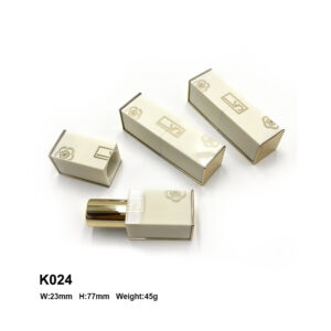 beige magnet lipstick container with golden print