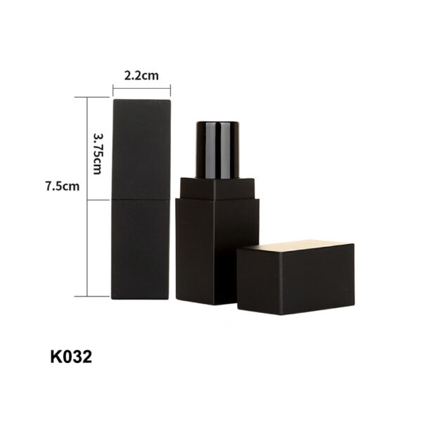 square black lipstick tubes packaging