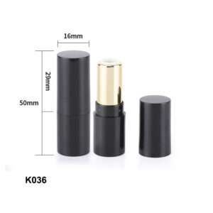 round black lipstick tubes packaging