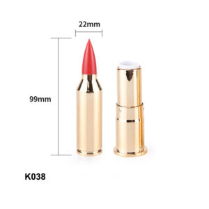 bullet shape golden lipstick tube