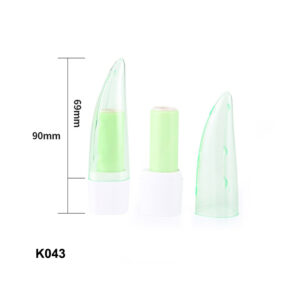 special shape green lipstick tube