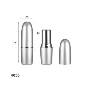 bullet shape silver lipstick container