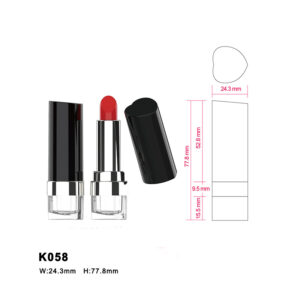 heart shape black lipstick tube
