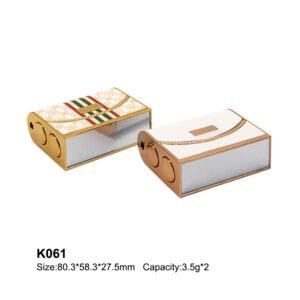 leather bag shape double lipstick container 