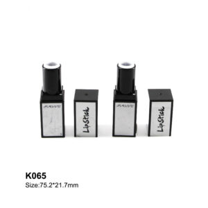 square laser white lipstick tube