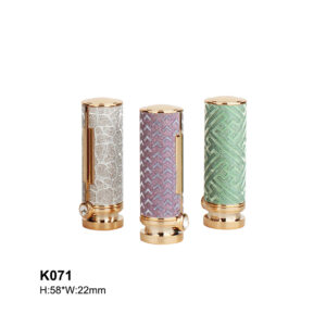 custom round coloful leather lipstick tube 