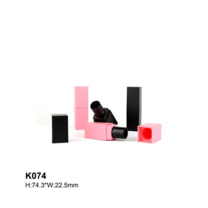 square pink&black lipstick tube