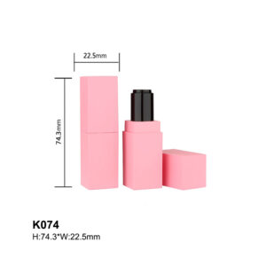 square pink lipstick tube