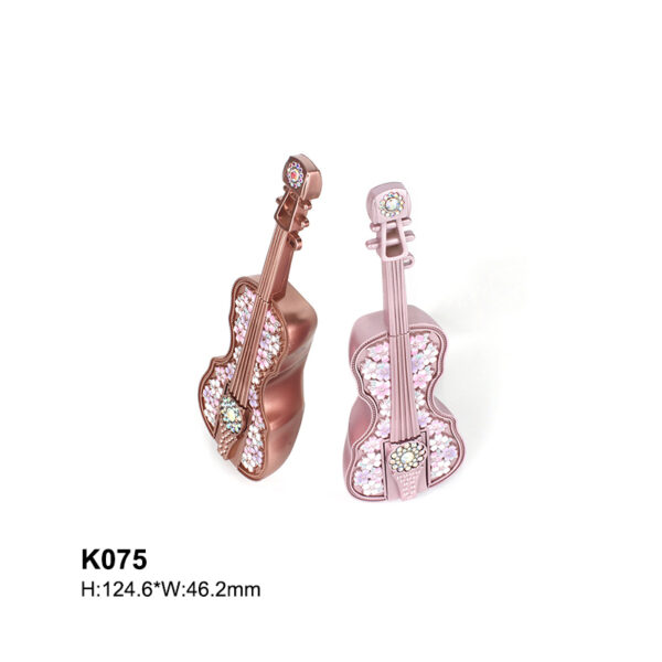 violin shape rose golden lipstick tube