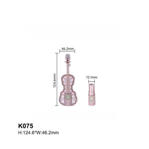 violin shape rose golden lipstick tube