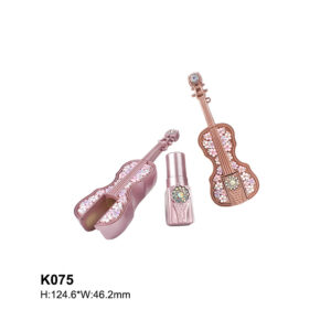 violin shape rose golden lipstick tube