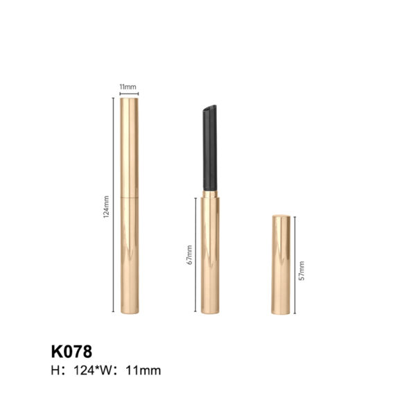 round slim golden lipstick pen