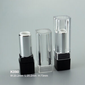 square transparent lipstick tube