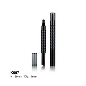 black lipstick tube with brush