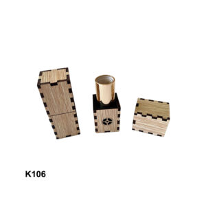 square bamboo lipstick tube