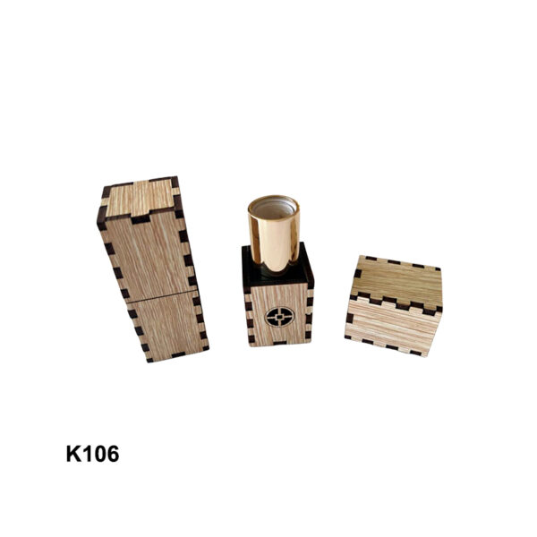 square bamboo lipstick tube