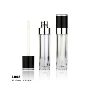 round black lip gloss case