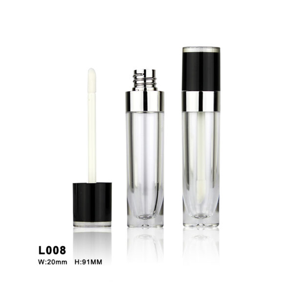 round black lip gloss case